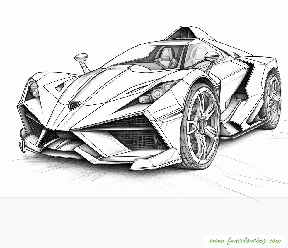 Lamborghini Coloring Page (Free PDF Printables)