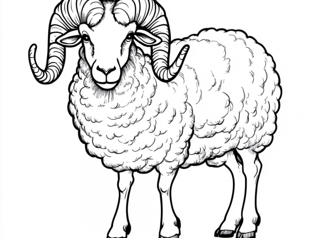 Free coloring page of the Ram