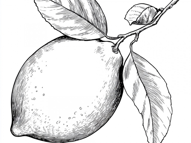 Free coloring page of a Lemon