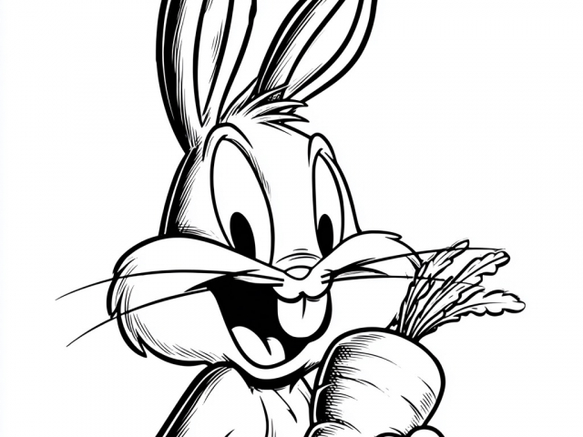 Free coloring page of Looney Tunes Eating
