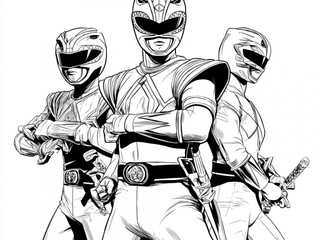 Free coloring page of Power Rangers