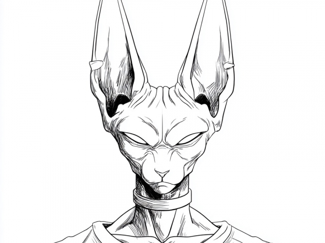 Free coloring page of Beerus