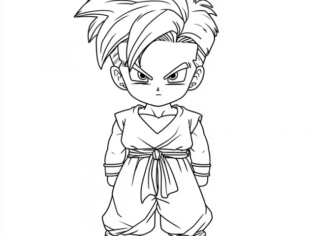 Free coloring page of Chibi Gohan