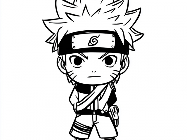 Free coloring page of Chibi Naruto
