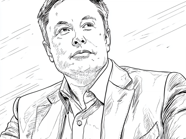 Free coloring page of Elon Musk