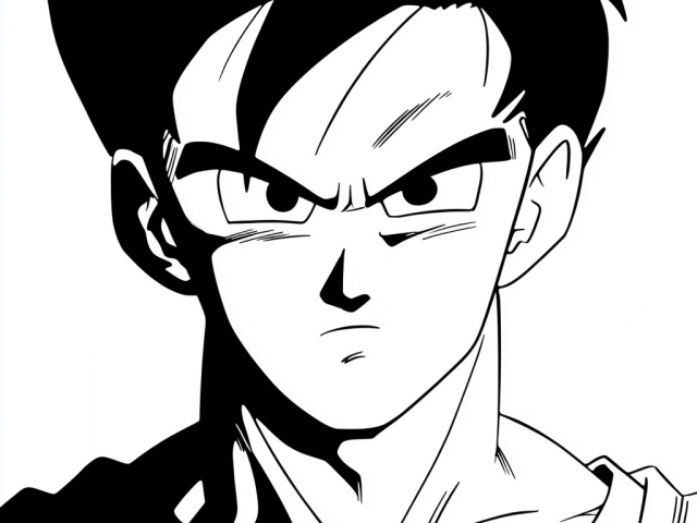 Free coloring page of Gohan