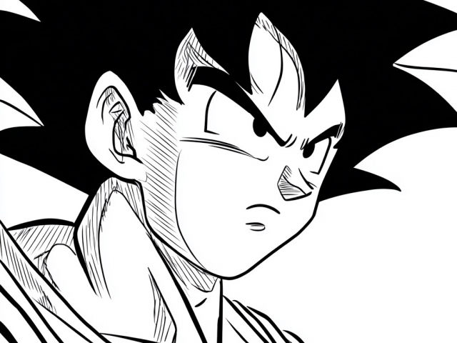 Free coloring page of Goku