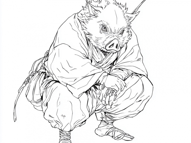 Free coloring page of Inosuke