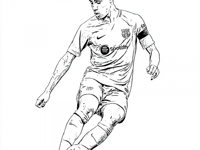 Free coloring page of Lamine Yamal