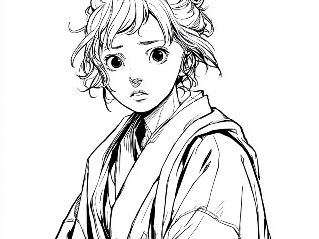 Free coloring page of a Shinobo Kocho