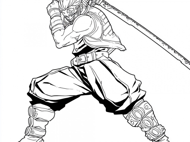 Free coloring page of Tengen Uzui