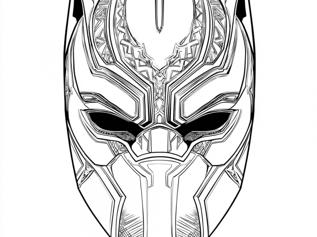Free coloring page of Black Panther Mask