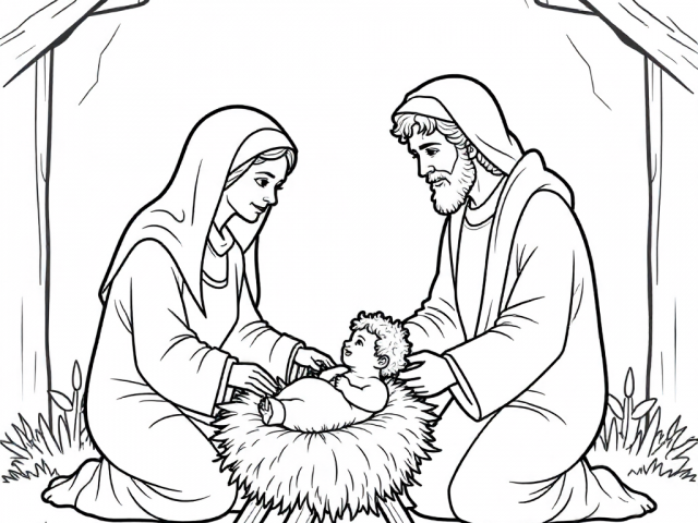 Baby Jesus in a Manger (2)