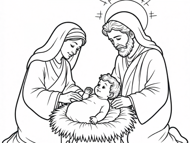 Baby Jesus in a Manger (4)