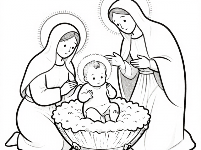 Baby Jesus in a Manger (8)