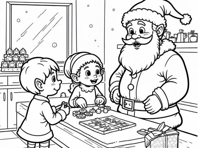 Elves working in Santa workshop (2)