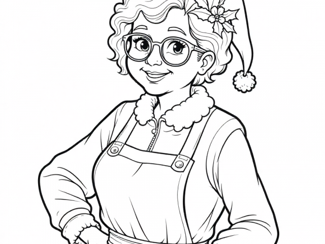 Mrs Claus Free coloring page of Mrs. Claus
