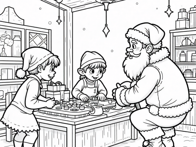 Santa and his Elves Working (2)