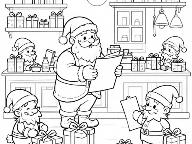 Santa and his Elves Working (3)