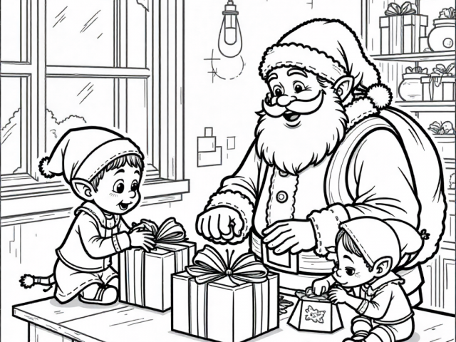 Santa and his Elves Working (4)