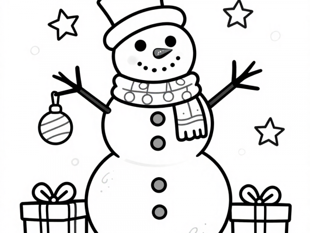 Snowman with presents (5)
