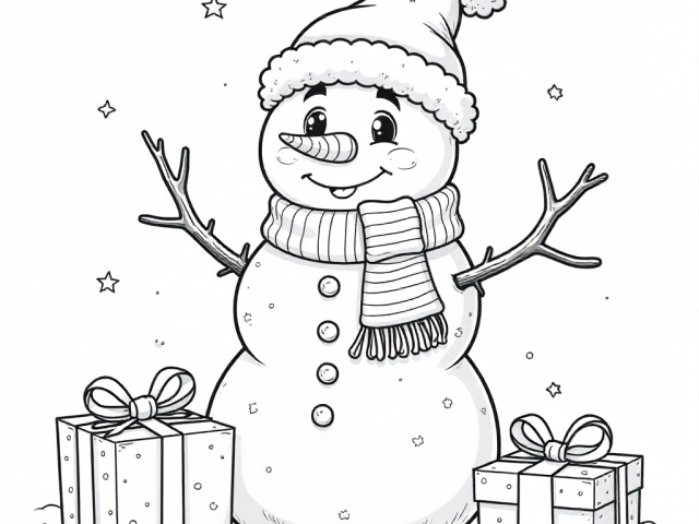 Snowman with presents (6)