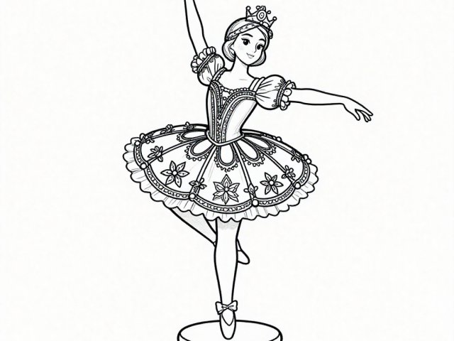 The Sugar Plum Fairy Free coloring page of the sugar plum fairy