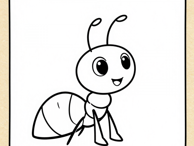 Free coloring page of an Ant