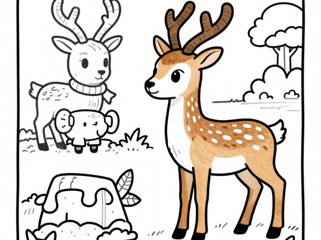Free Coloring Pages of Antelopes