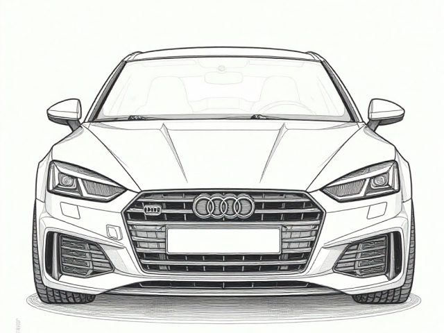 Free Coloring Pages of an Audi Car