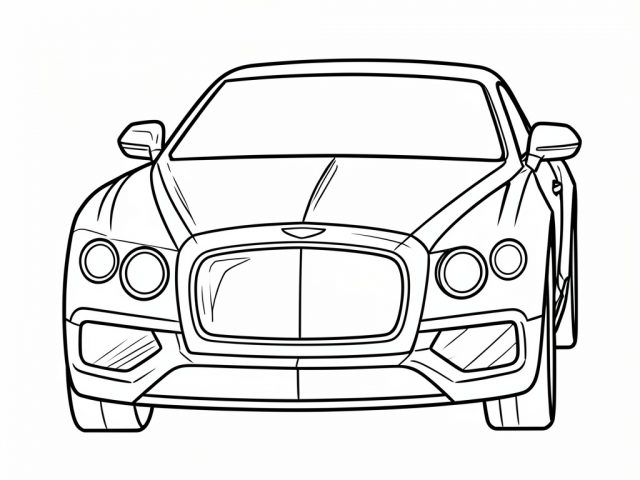 Bentley (1) Free Coloring Page of a Bentley