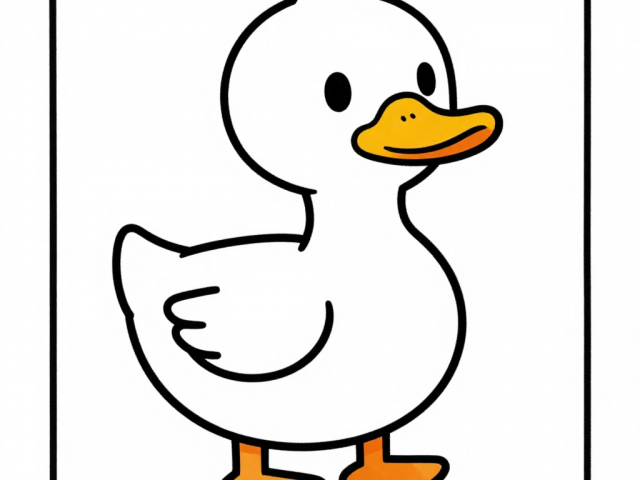 Free coloring page of a Duck
