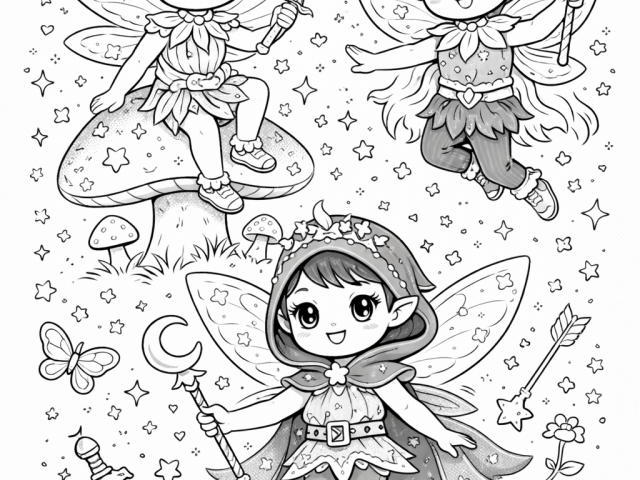 Free coloring page of fairies