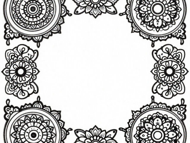 Floral Mandala (1) Free coloring page of a Floral Mandala
