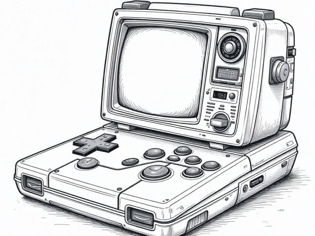 Free coloring page of a Gaming Console