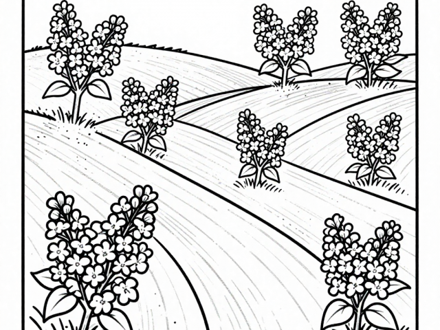 Free Coloring Pages of Lilac