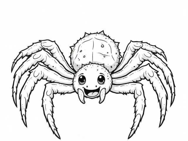 Free coloring page of a Spider