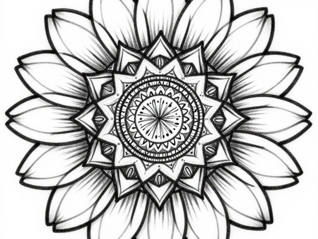 Sunflower mandala (4)