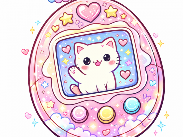Free coloring page of a Tomagotchi