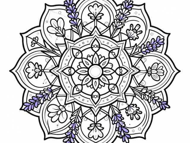 Wildflower mandala (1) Free coloring page of Wildflower mandala