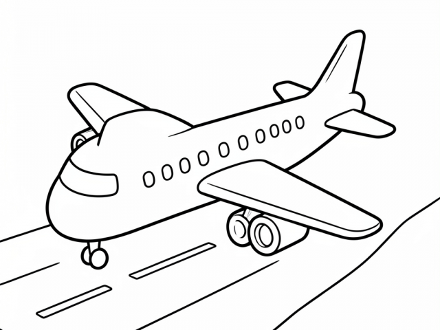 Free Coloring Pages of an Airplane