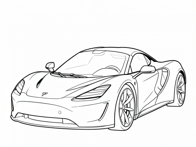 Free coloring page of a Tesla Roadster (202X)